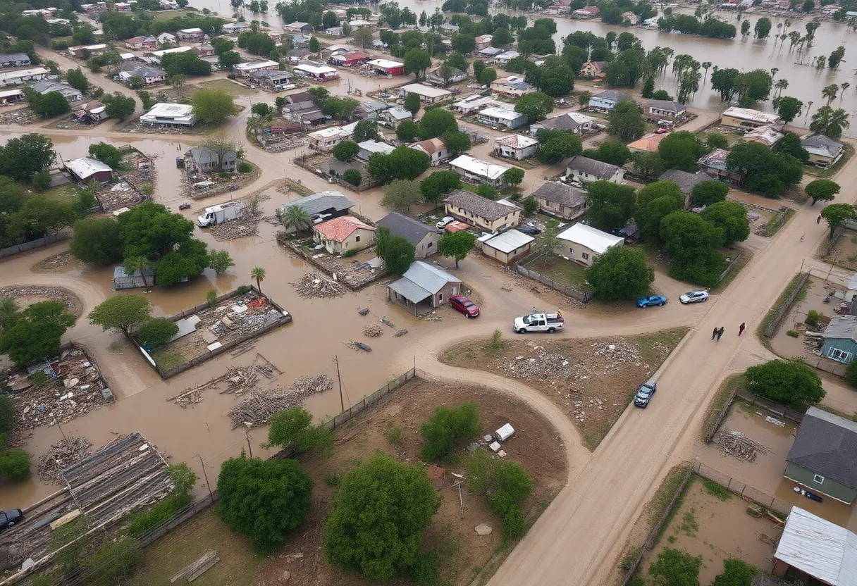 Emergency responders assisting in Texas flood recovery