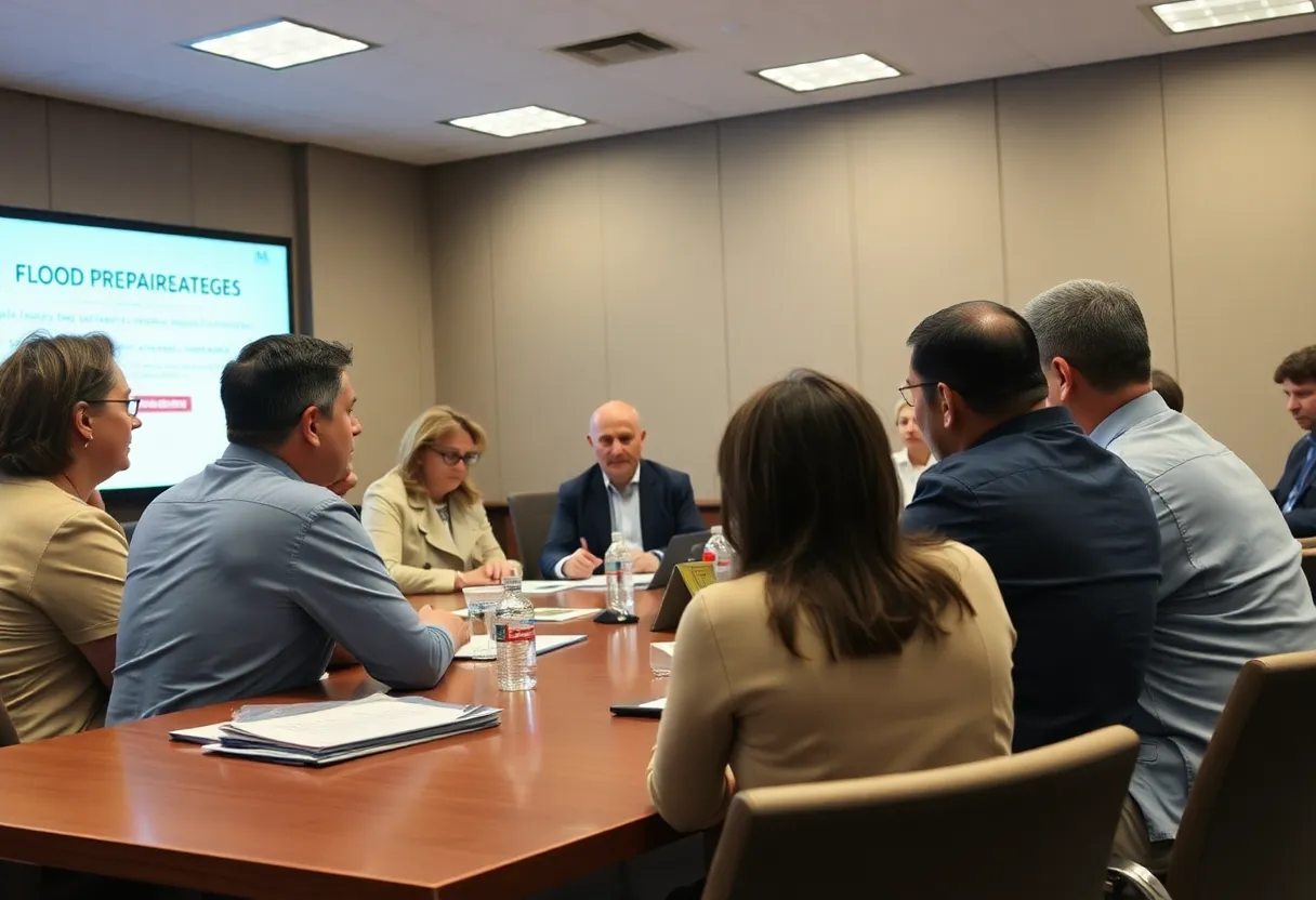 Meeting of Texas lawmakers focused on flood preparedness and response strategies.