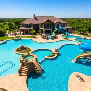 Luxury mansion with water park in Texas Hill Country