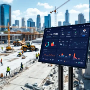 Construction site in San Antonio utilizing best document management software for enhanced efficiency.