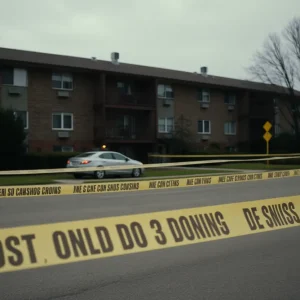 Police tape around an apartment complex in San Antonio