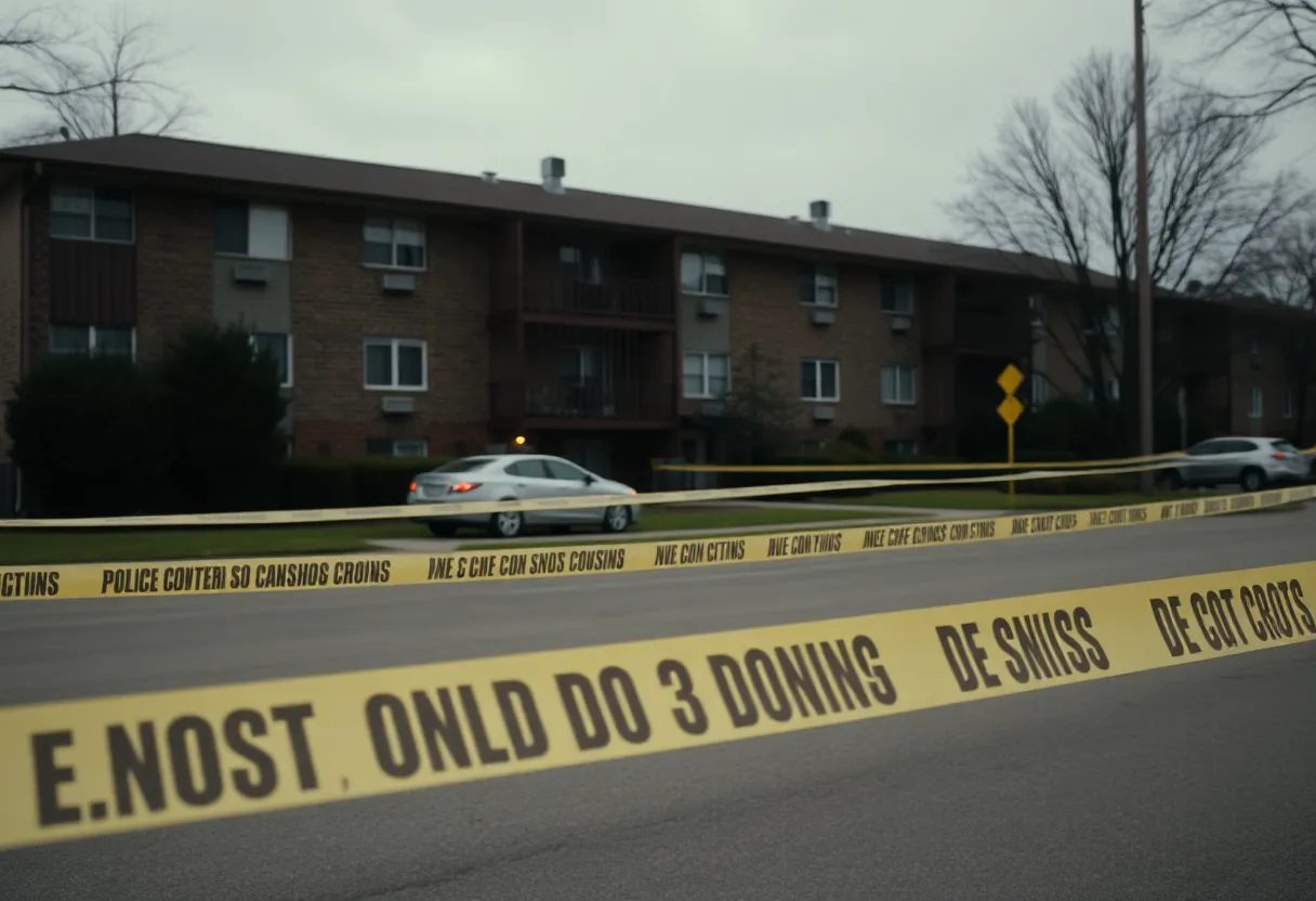 Police tape around an apartment complex in San Antonio