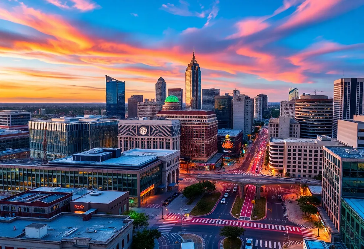 Skyline of Austin, Texas representing economic growth