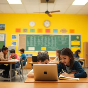 Students actively learning at BASIS San Antonio Shavano Campus