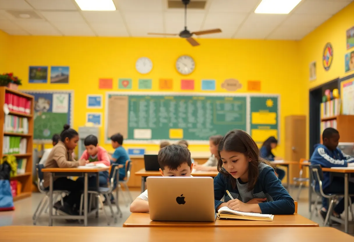 Students actively learning at BASIS San Antonio Shavano Campus