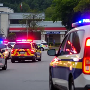 Police vehicles at the scene of a shooting in Bexar County