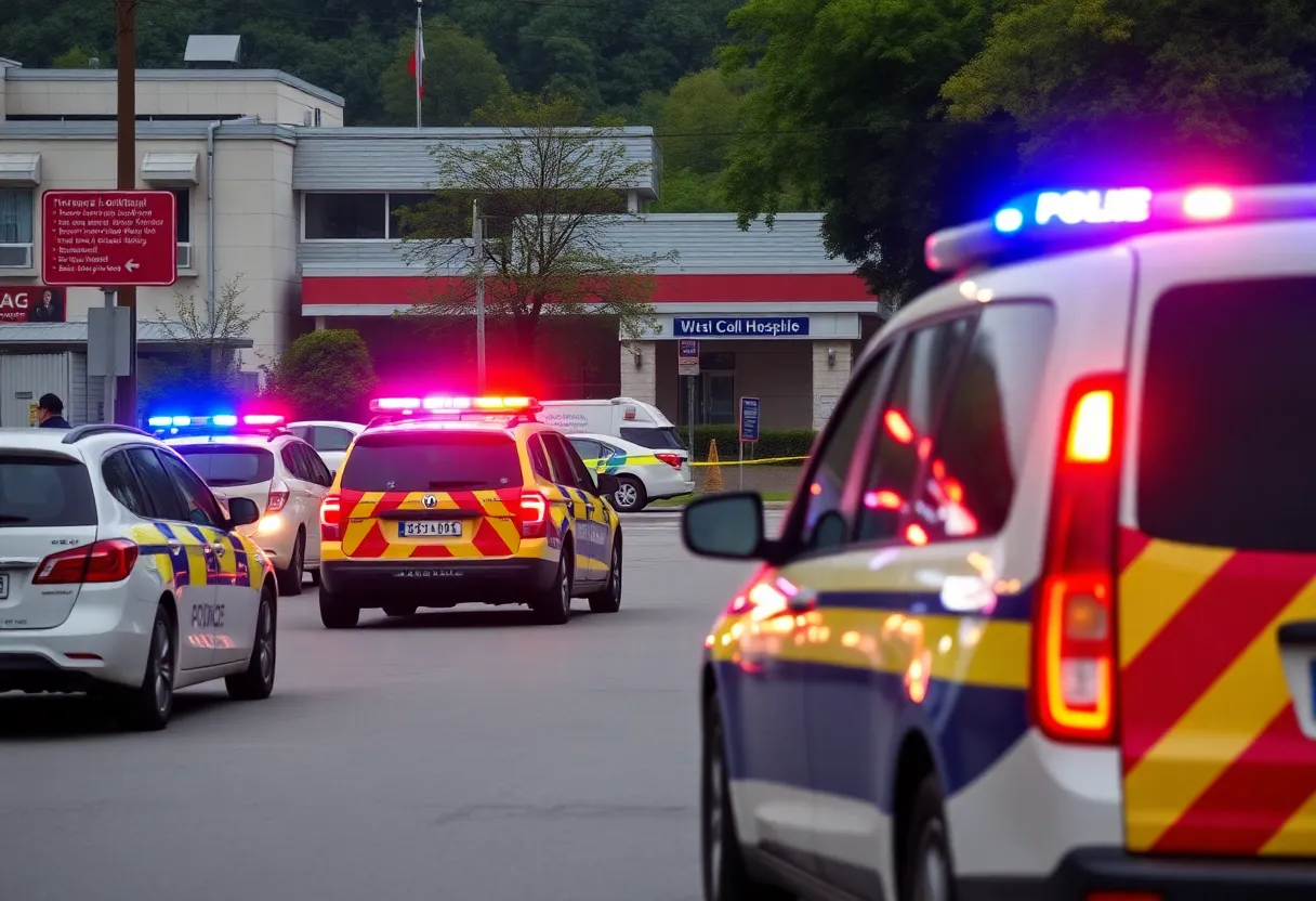 Police vehicles at the scene of a shooting in Bexar County