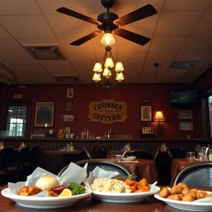Interior of Bobbie's Southern Kitchen with Southern dishes