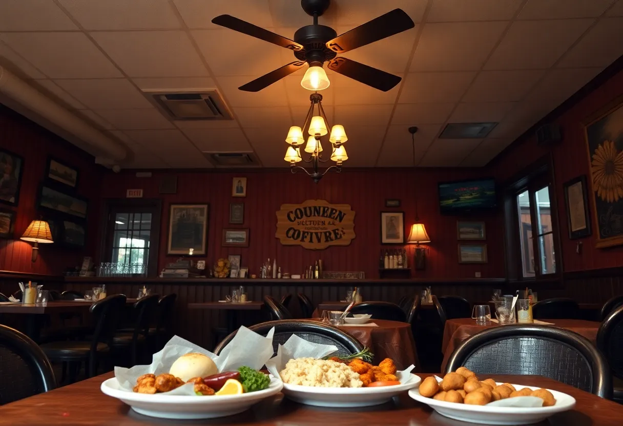 Interior of Bobbie's Southern Kitchen with Southern dishes