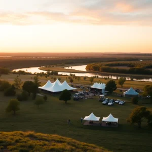 Scenic view of a ranch during the Cattle Country Music Festival