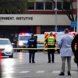 Emergency responders at CDC Headquarters after shooting incident