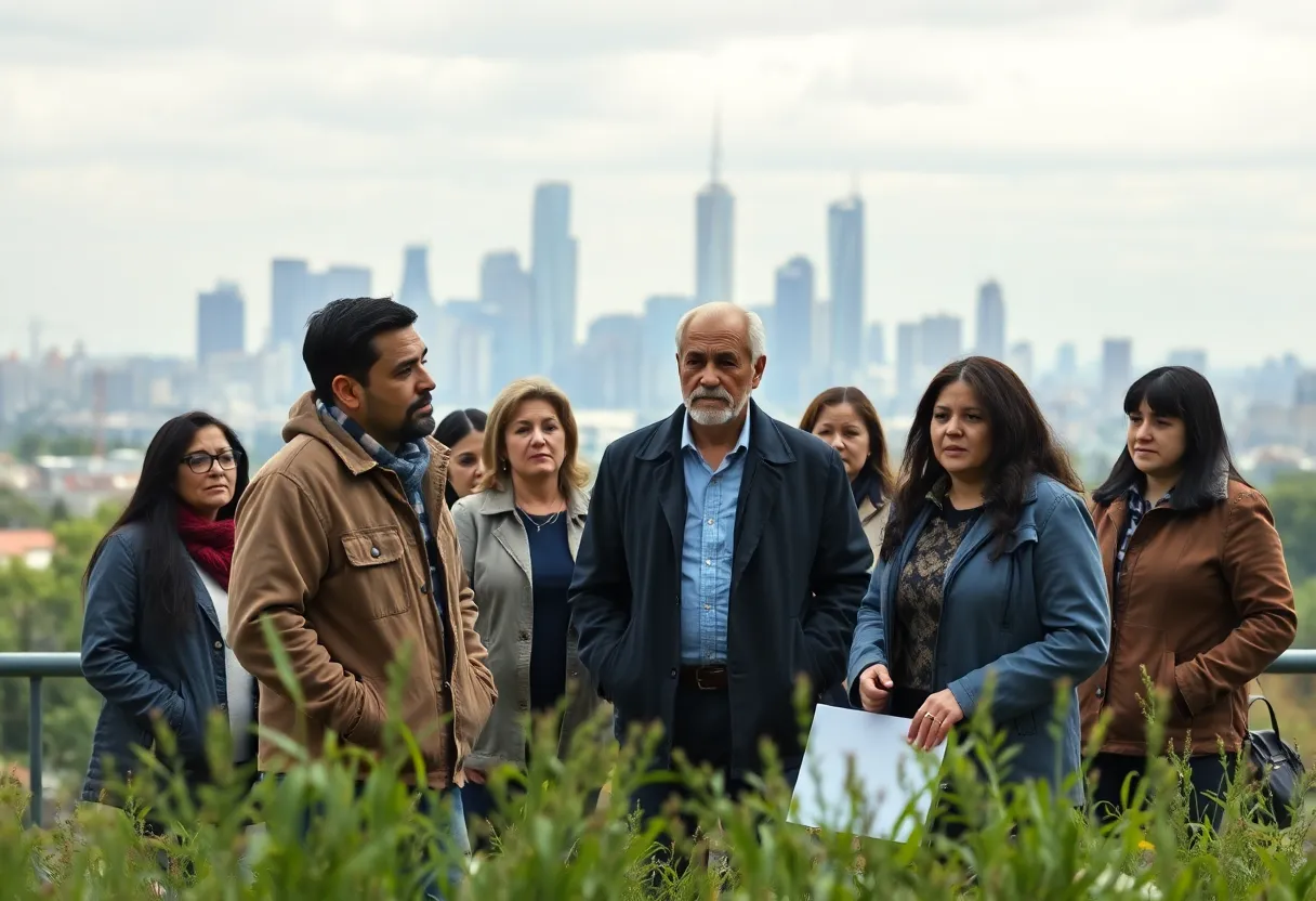 Citizens discussing urban development in San Antonio