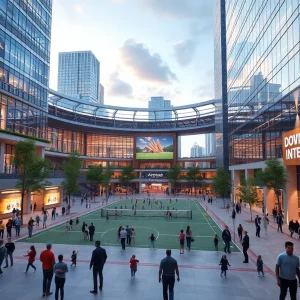 Conceptual design of the proposed downtown arena for the San Antonio Spurs