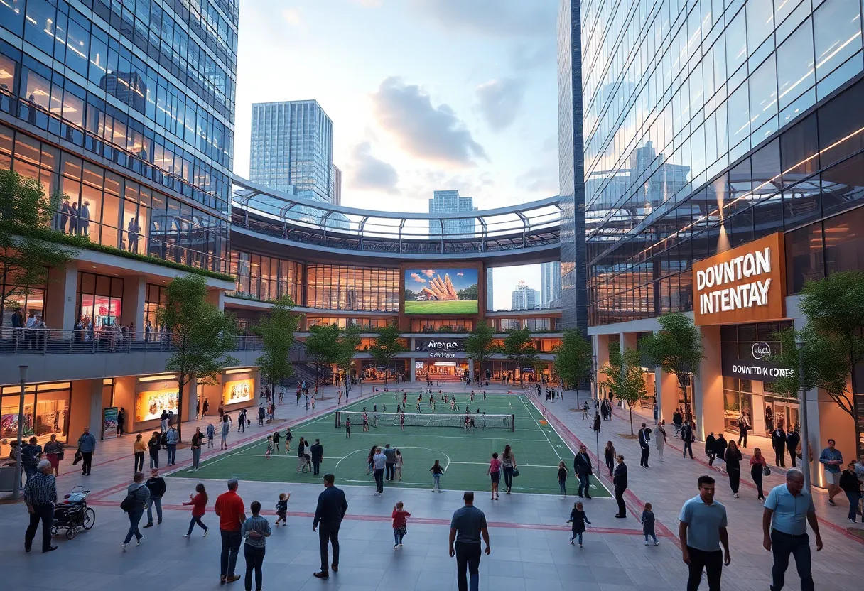 Conceptual design of the proposed downtown arena for the San Antonio Spurs