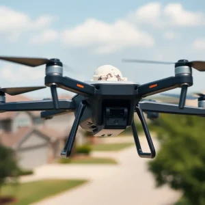 Drone Delivering Ice Cream in Texas