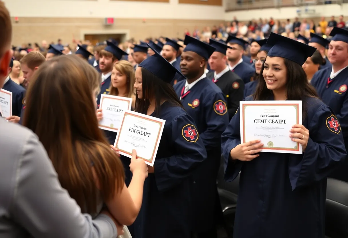 EMT graduates at National EMS Academy ceremony