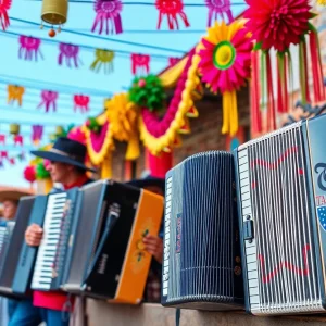 Celebration of Tejano Music with Accordions and Festive Decorations