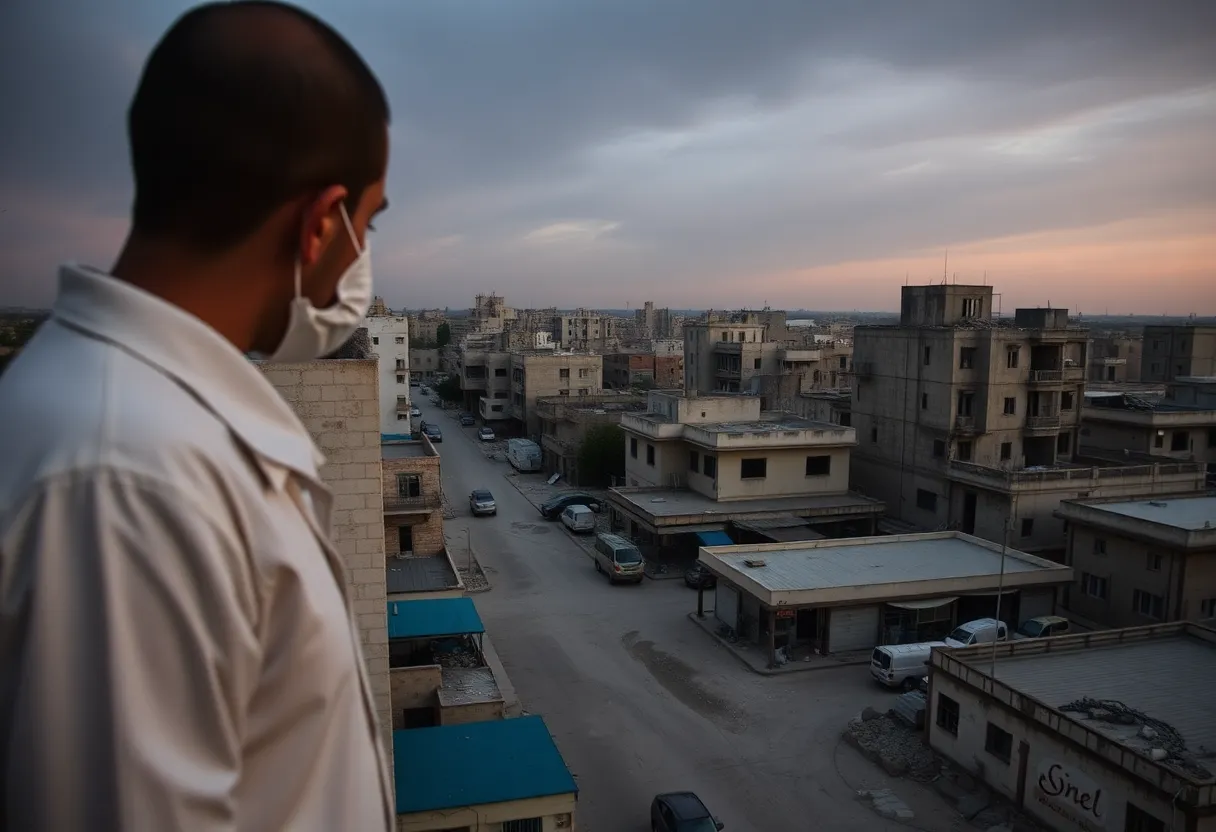 An image showing the impact of the humanitarian crisis in Gaza with medical facilities under strain.