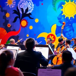 Orchestra performing in tribute to Juan Gabriel