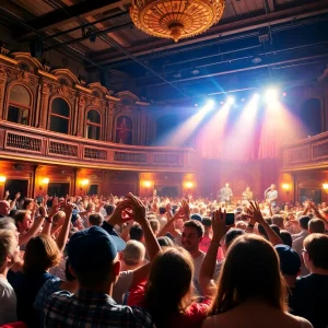 A lively crowd at a Kevin Kaarl concert