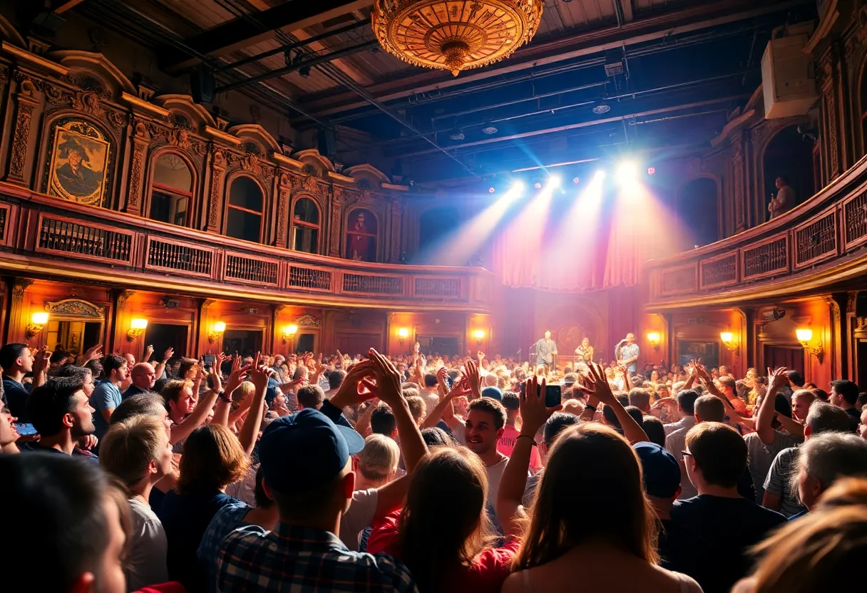 A lively crowd at a Kevin Kaarl concert