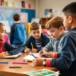 Students at Killeen Independent School District engaged in classroom activities
