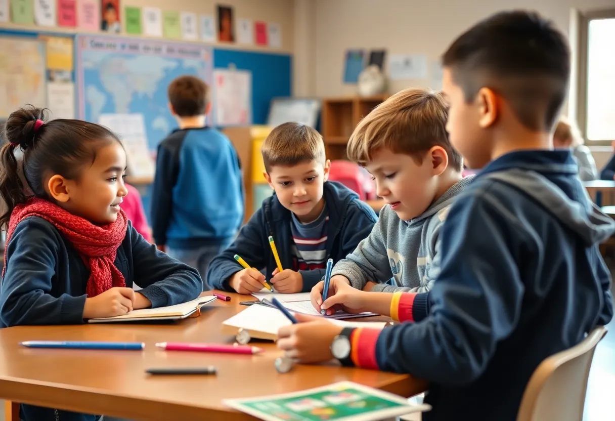 Students at Killeen Independent School District engaged in classroom activities