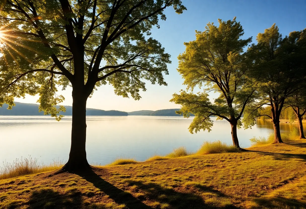 Serene outdoor landscape reflecting tranquility and strength