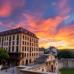 Historic Menger and Crockett Hotels adjacent to the Alamo