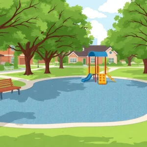 A playground in San Antonio symbolizing the search for two missing juveniles.