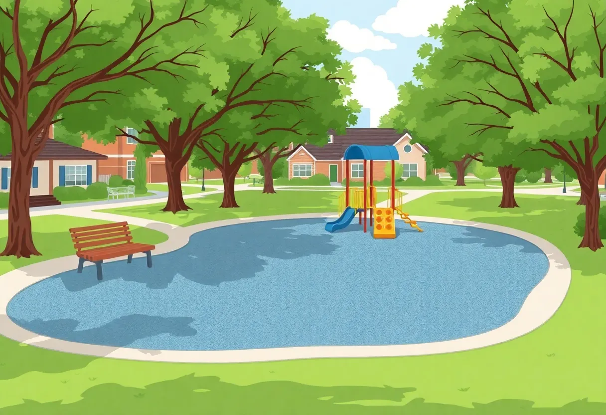 A playground in San Antonio symbolizing the search for two missing juveniles.