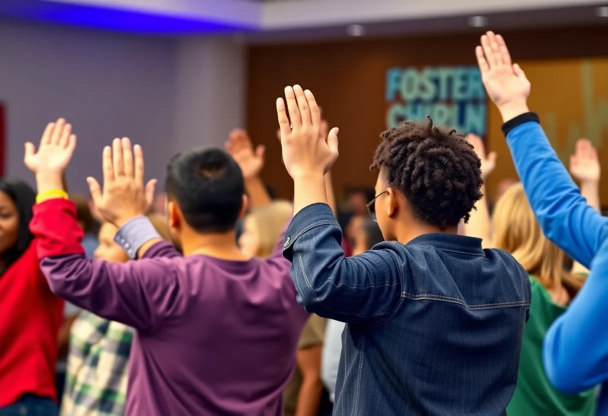 Members of the community swearing-in new CASA advocates in San Antonio.