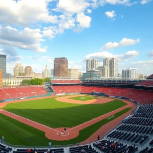 Rendering of the new minor league baseball stadium in San Antonio