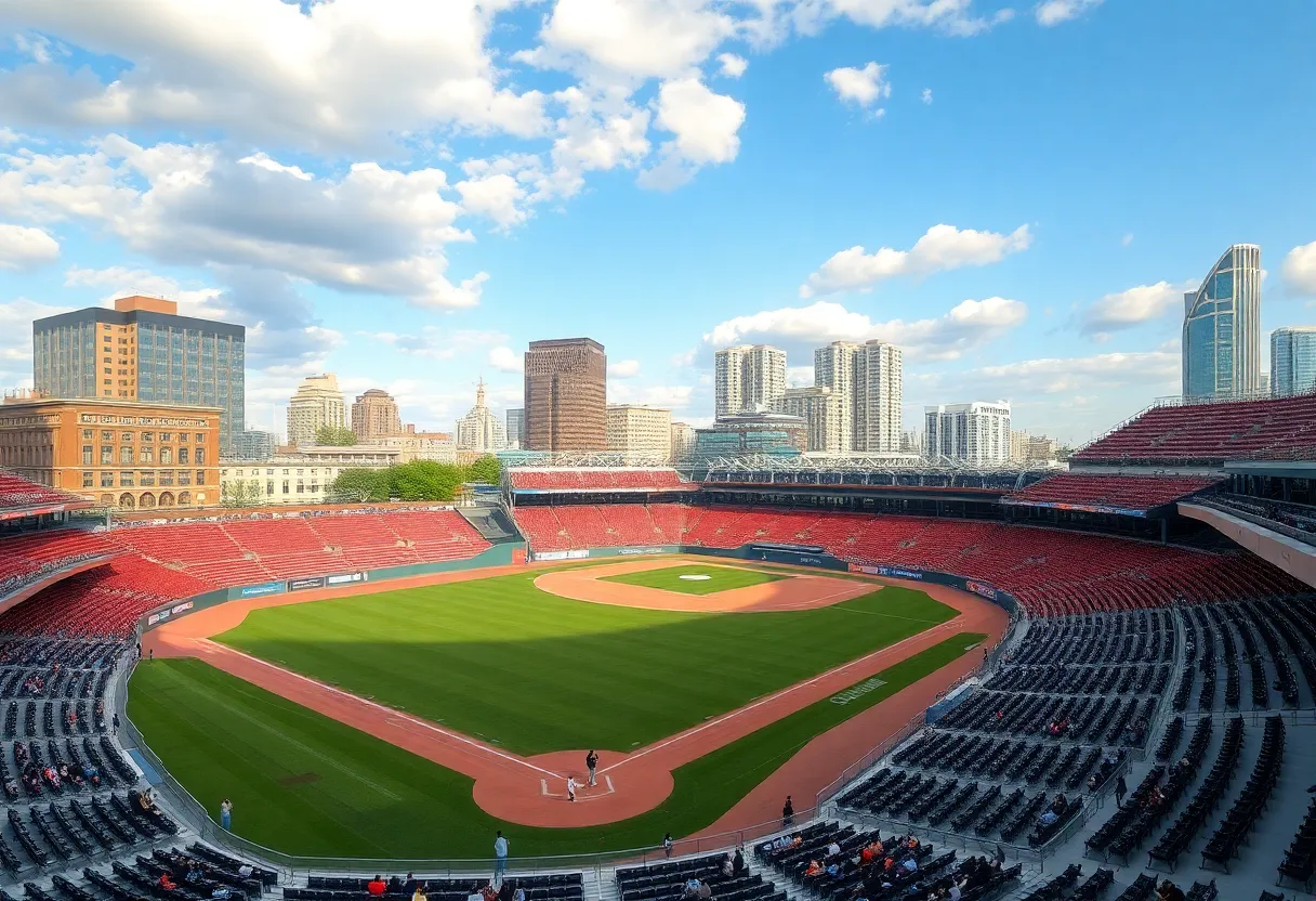 Rendering of the new minor league baseball stadium in San Antonio