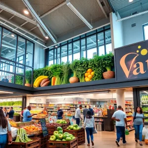 Exterior view of the new H-E-B grocery store near UTSA
