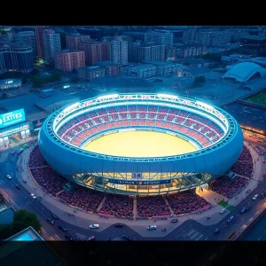 Conceptual image of the new San Antonio Spurs arena