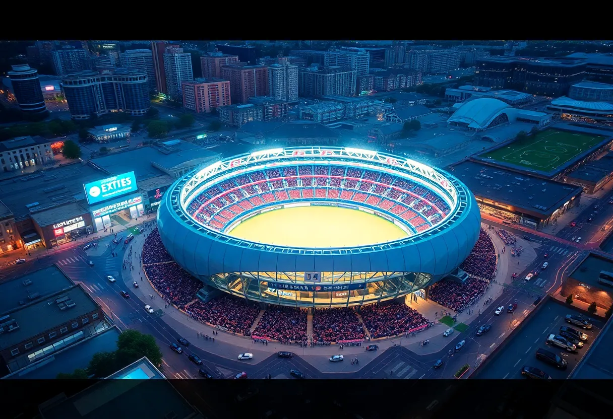 Conceptual image of the new San Antonio Spurs arena