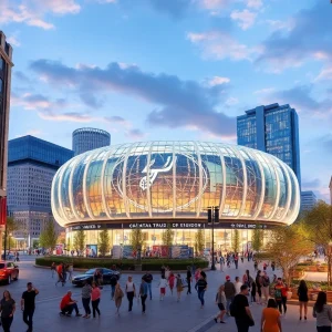 Conceptual design of the new Spurs arena in San Antonio