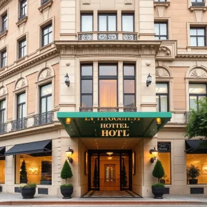 Exterior view of the Nine Orchard hotel, a luxury hotel in Manhattan