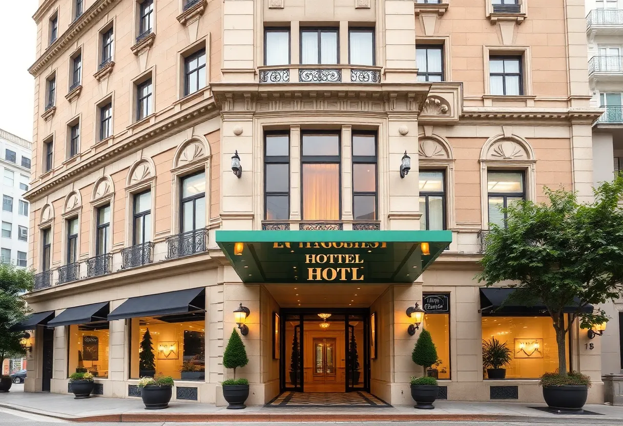 Exterior view of the Nine Orchard hotel, a luxury hotel in Manhattan