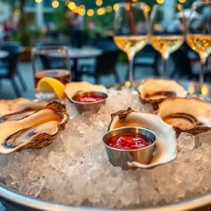 Fresh oysters served at the Patio & Pearls event in San Antonio