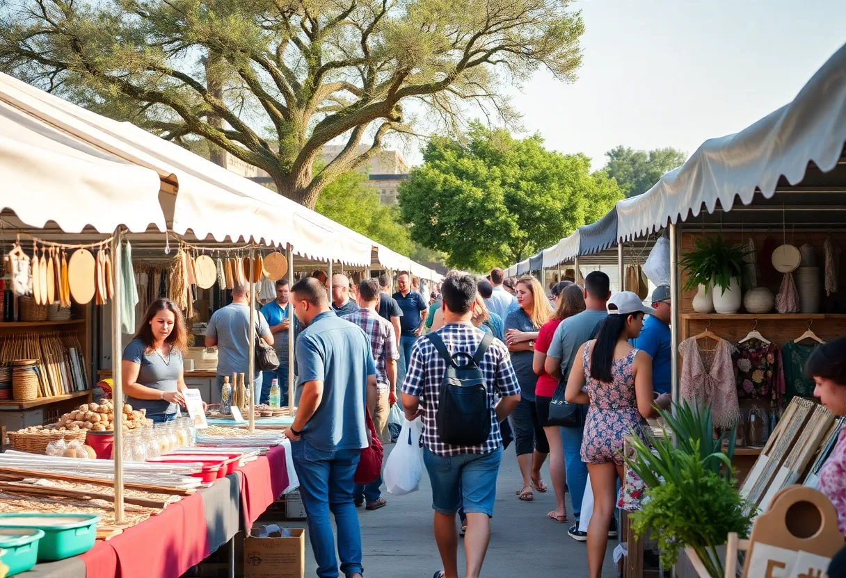 Vibrant vendors at Pearl Maker's Market San Antonio