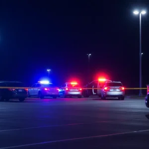 Police at the scene of a stabbing incident