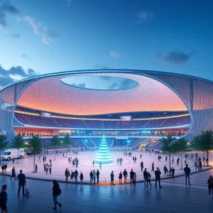 Conceptual design of a new sports arena intended for San Antonio