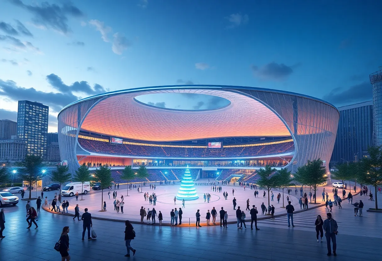 Conceptual design of a new sports arena intended for San Antonio