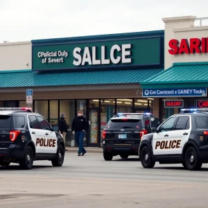 Law enforcement at an illegal gambling operation in San Antonio