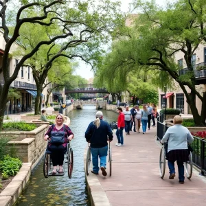Accessible pathways along the San Antonio River Walk