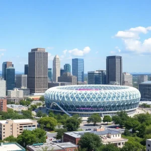 Modern sports arena concept in San Antonio
