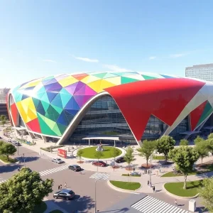 Modern sports arena in San Antonio