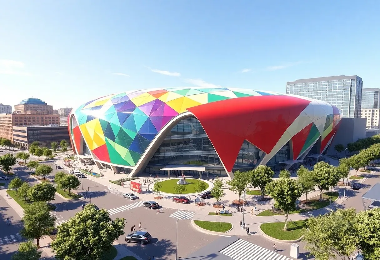 Modern sports arena in San Antonio